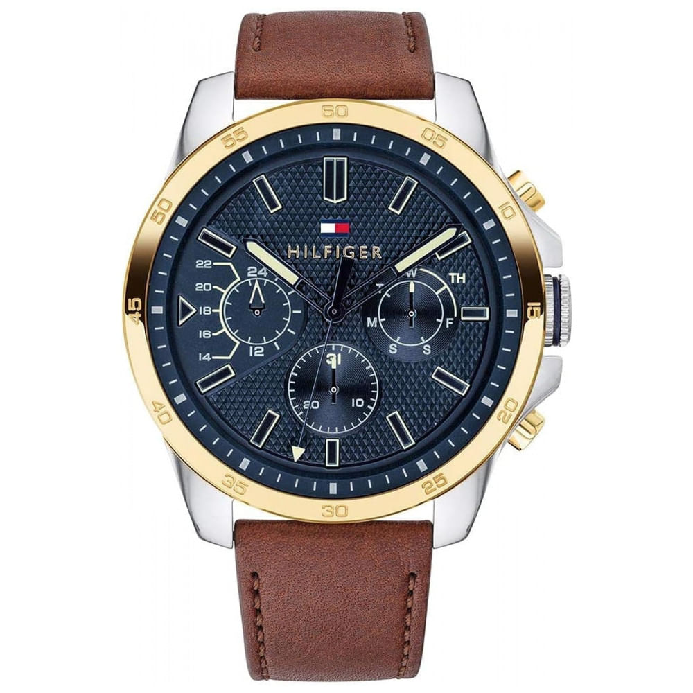 Relogio Masculino De Quartzo E Aco Inoxidavel, Tommy Hilfiger 1791561, Marrom