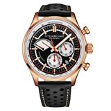 Relogio Masculino Stuhrling Monaco 934 Quartzo 42mm Com Cronografo, Preto E Ouro Rosa