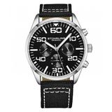 Relogio Masculino Stuhrling Aviador 4001 Quartzo 42mm Com Cronografo, Preto