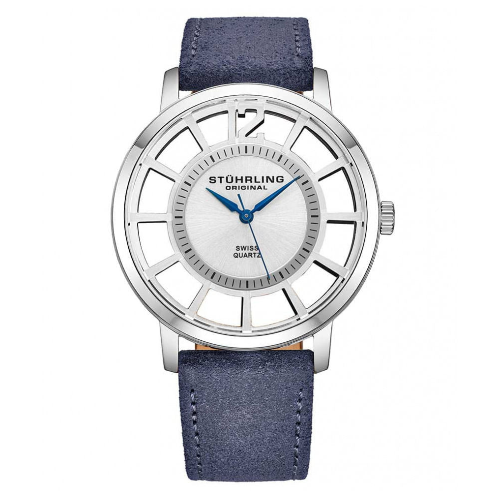 Relogio Masculino Stuhrling 388s2 Quartzo 40mm, Azul