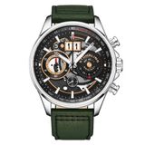 Relogio Masculino Stuhrling Ace Aviator 923 Quartzo 45mm Com Cronografo, Verde