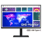 Monitor Samsung 27&quot; Qhd Hdmi Display Port Usb Usb-c 90w Ethernet Ajuste De Altura Preto