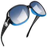 Oculos De Sol Feminino Com Protecao Uv, Joopin A17, Azul Gradiente