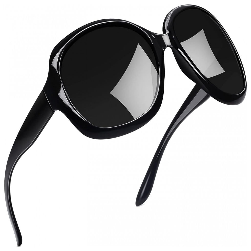 Oculos De Sol Feminino Com Protecao Uv, Joopin B20, Preto E Cinza