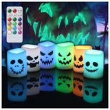 Kit De Velas Led A Bateria Para Decoração De Halloween, 6 Un, Colorido