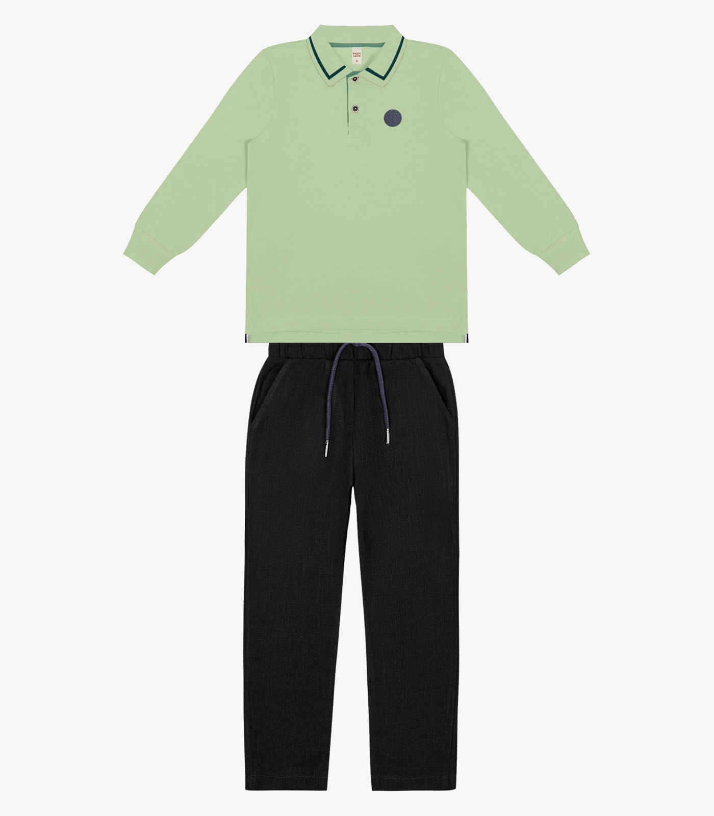 Conjunto Infantil Polo Com Calça Trick Nick Verde 8
