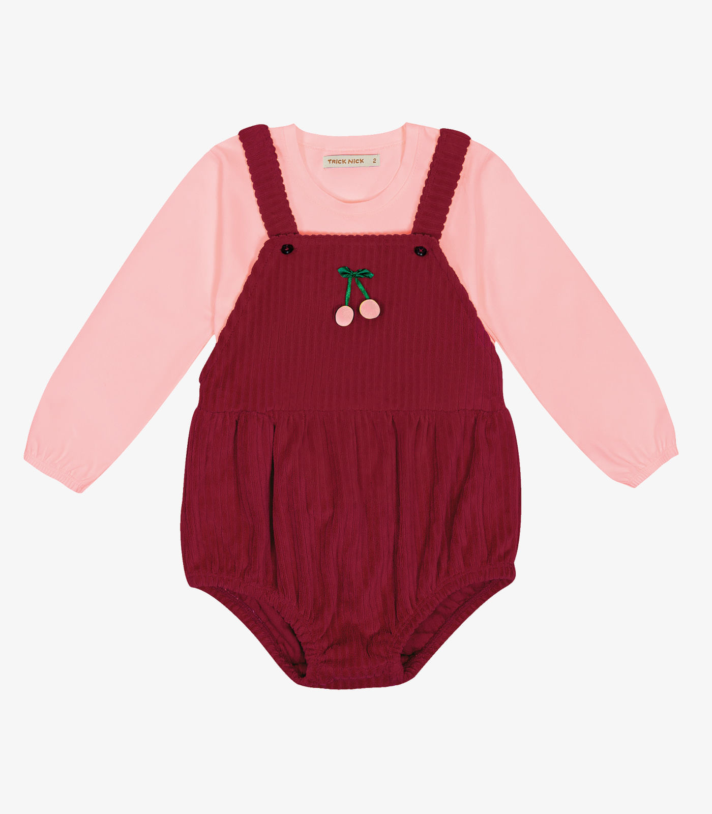 Conjunto Infantil Macaquinho Com Blusa Trick Nick Vermelho G