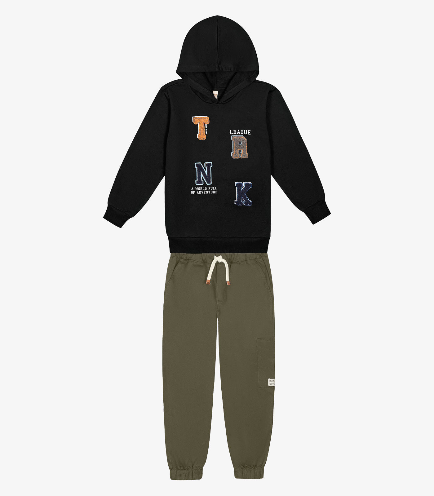 Conjunto Infantil Blusão Com Calça Trick Nick Preto 12