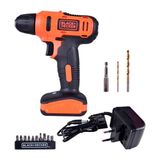 Furadeira Parafusadeira Black &amp; Decker Ld12sbr 3/8p + 13 Acessórios Bivolt