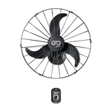 Ventilador Oscilante De Parede 60cm Goar Metal Preto 127v