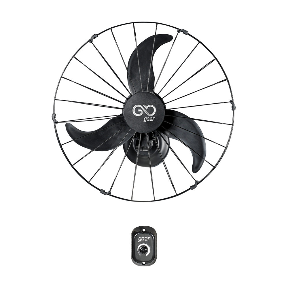 Ventilador Oscilante De Parede 60cm Goar Metal Preto 127v