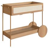Carrinho Bar Porta Taças 110 Cm Pes Metal Oslo 28964 Hanover Artesano Hanover
