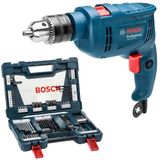 Furadeira Gsb 550 Re 127v + Kit Brocas E Bits V-line 83 Peças Bosch