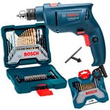Furadeira Industrial Impacto 3/8 Reversão 450W GSB 450RE + Estojo 30 Peças X-line Titânio Bosch