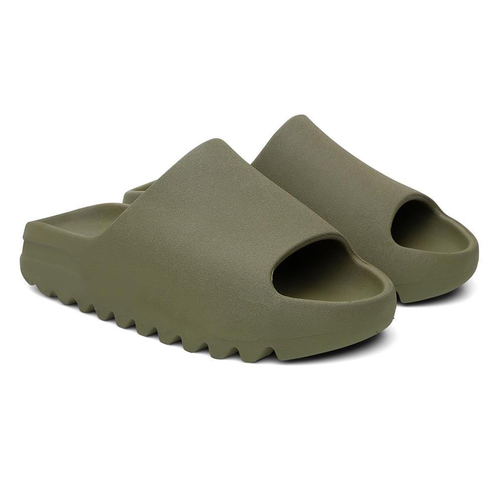 Chinelo Feminino Masculino Nuvem Slide Confortável Tratorado - Verde Militar - 43/44