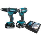 Kit Parafusadeira E Furadeira Impacto Dhp482+dtd152 Com 2 Baterias Carregador Maleta Dlx2131 Makita