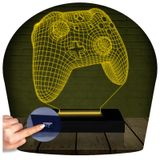 Luminária Led 3d |  Video Game  Gamer Abajur Amarelo