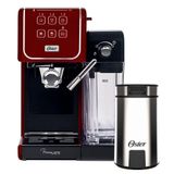 Kit Cafeteira Primalatte Touch Red E Moedor De Café Oster - 220v 220v