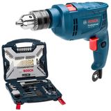 Furadeira Gsb 550 Re 220v + Kit Pontas E Brocas X-line Titânio 103 Peças Bosch