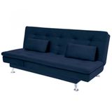 Sofá-cama Com Chaise 188cm Linoforte Rayssa Suede Veludo Espuma D-33