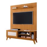 Rack Bancada Caribe Com Painel Para Tv Até 55 Polegadas 1,34m Avante Cedro Ripado Impressão 3d Edn