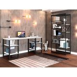 Conjunto Home Office com Escrivaninha e Estante Livreiro Innovare Espresso Móveis Branco