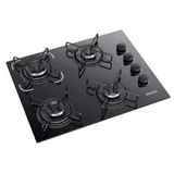 Cooktop Itatiaia 4 Bocas Essencial Mesa De Vidro Preto - Bivolt