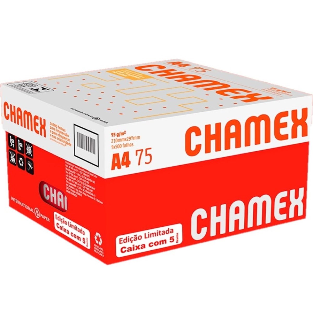 Papel Sulfite A4 Branco 210x297mm 75g CX 2500 FL Edicao Limitada com 5 Resmas Chamex é boa?