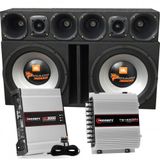 Caixa Jbl 2 Alto Falantes 15swt3000 + Corneteira Selenium + Módulos Taramps