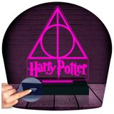 Luminária Led 3d Harry Potter Hp Relíquias Da Morte Abajur - Rosa