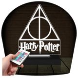 Luminária Led 3d Harry Potter Hp Relíquias Da Morte Abajur - 16 Cores