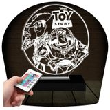 Luminária Led 3d | Toy Story Buzz Woody Abajur - 16 Cores