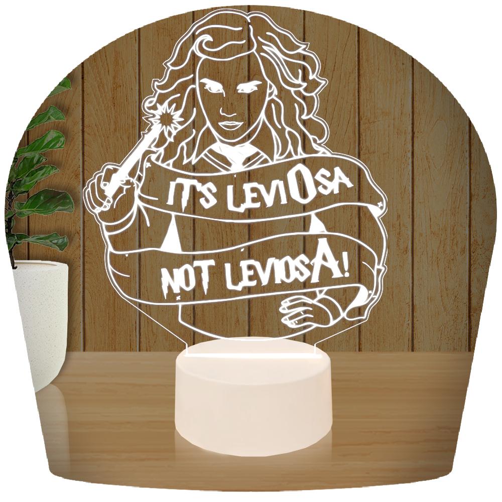 Luminária Led 3d | Harry Potter Hermione  Abajur - Base Branca