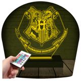 Luminária Led 3d Harry Potter Abajur Hogwarts - 16 Cores