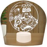 Luminária Led 3d | Toy Story Buzz Woody Abajur - Base Branca