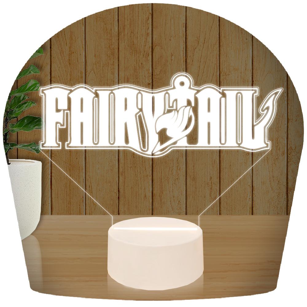 Luminária Led 3d Fairy Tail Happy Abajur - Base Branca - Carrefour