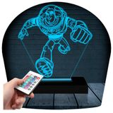 Luminária Led 3d | Buzz Toy Story Abajur - 16 Cores