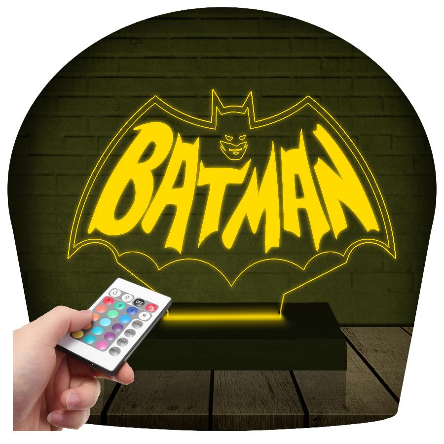 Luminária Led 3d Batman Herói 4 - 16 Cores - Carrefour