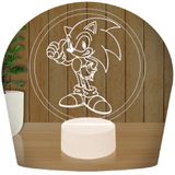 Luminária Led 3d Abajur | Sonic Game Geek Jogo