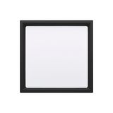 Painel De Led Stella Quadrado Deep De Sobrepor Recuado 22w Bivolt Preto 3000k Luz Amarela