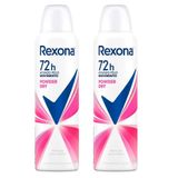 Kit Desodorante Aerosol Rexona Powder Dry 150ml - 2 Unidades