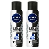 Kit Desodorante Aerosol Nivea Invisible Black &amp; White Power 150ml - 2 Unidades