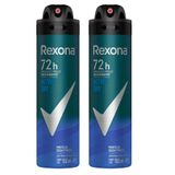 Kit Desodorante Aerosol Rexona Active Dry/azul 150ml - 2 Unidades