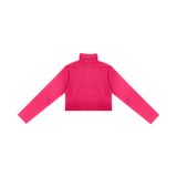 Blusão Juvenil Feminino Em Tricot Gola Alta Minty Rosa 12