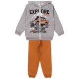 Conjunto Infantil Menino Com Jaqueta Select Cinza 8