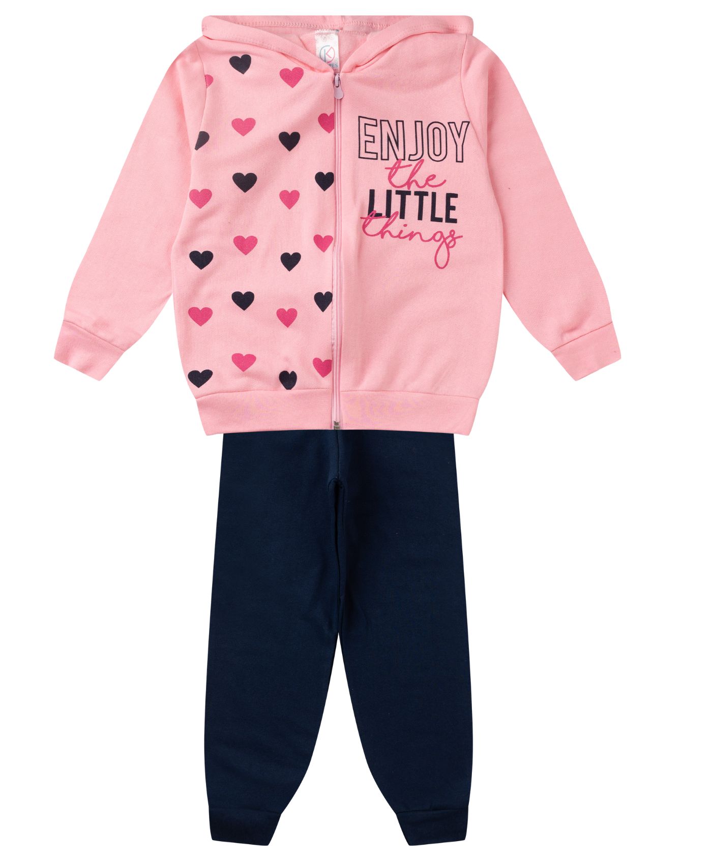 Conjunto Infantil Menina Com Jaqueta Select Rosa 6