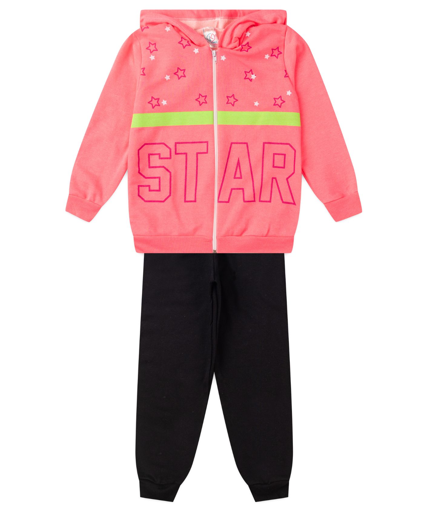 Conjunto Infantil Menina Com Jaqueta Select Rosa 8