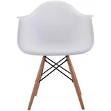 Cadeira Prizi Eames Com Braço E65 Branca