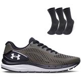 Kit 1 Tênis De Corrida Masculino Under Armour Charged Skyline 3 Se E 1 Pct Com 3 Pares De Meia Cano Alto