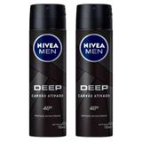 Kit Desodorante Aerosol Nivea Men Deep Original 150ml - 2 Unidades